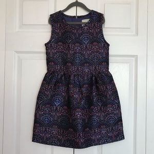 Peek Girls Blue Patterned Dress Size 8